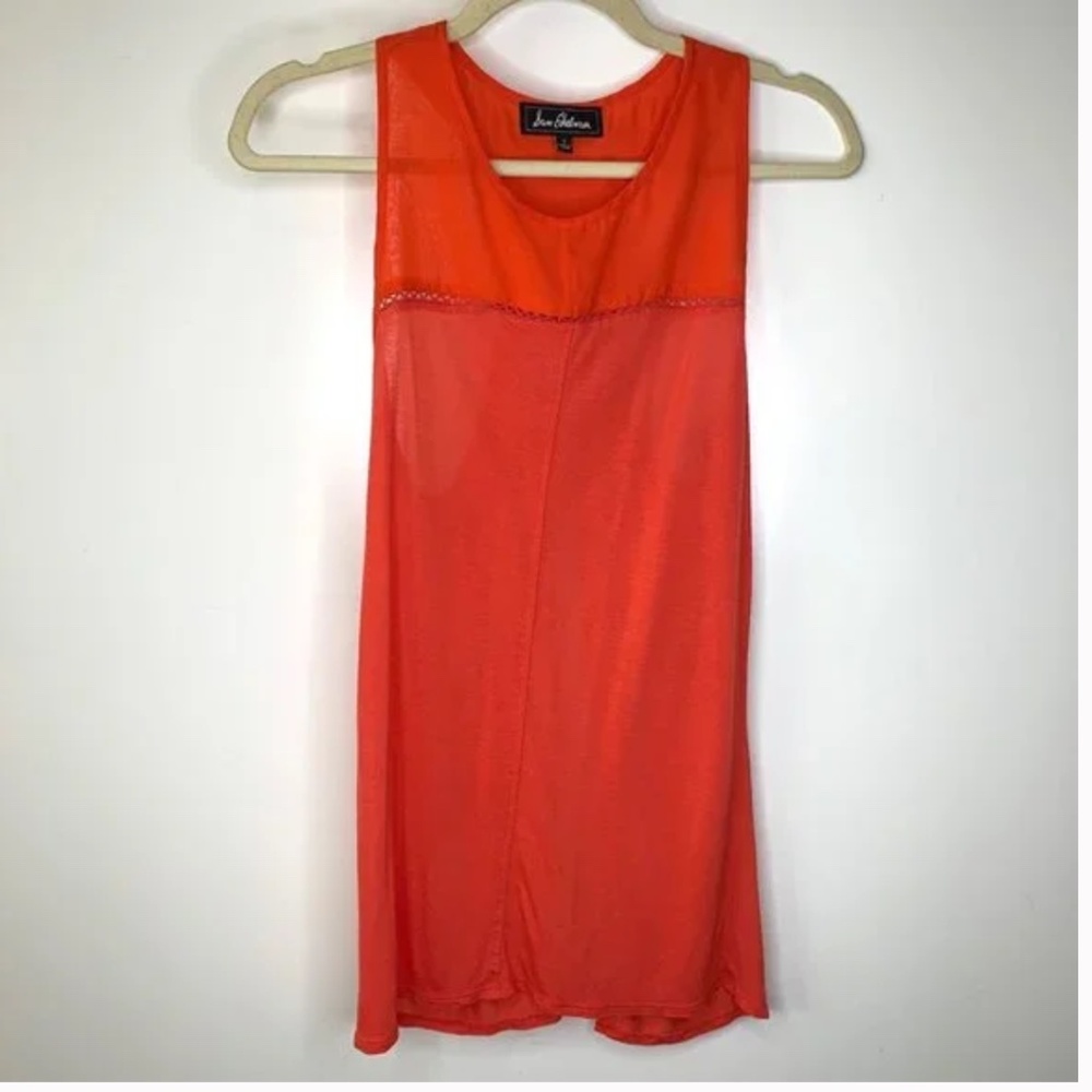 Sam Edelman Orange Split Back Tank Top - Medium